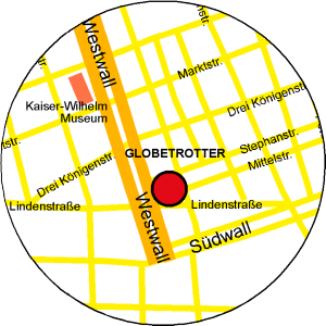 Anfahrt Globetrotter Krefeld